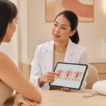 A clinician explaining diode laser hair reduction questions during an aesthetic consultation featured image