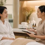 A gentle facial consultation in a warm aesthetic clinic treatment room featured image
