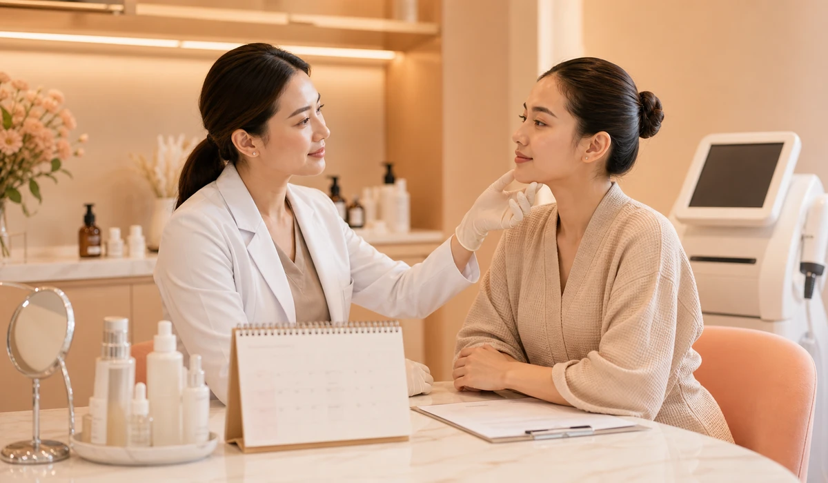 Affiner facial before event treatment timing visual