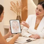 A clinician discussing a pigmentation treatment plan with a patient during a pico laser consultation featured image